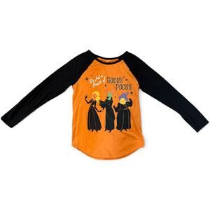Disney Hocus Pocus Girls 10-12 Halloween Graphic Long Sleeve Tee